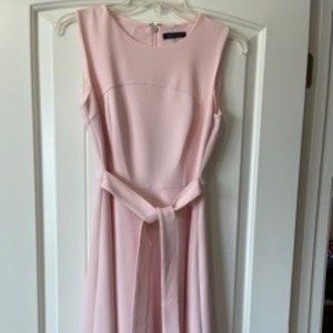 Tommy Hilfiger Pink Knee Length Tommy Hilfiger Belted A-Line Dress - Size 4